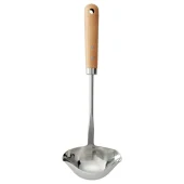 ملاقه سوپ ایکیا VARDAGEN دسته چوبی