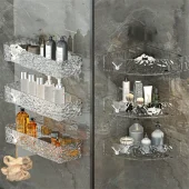 طبقه سه‌کنج دیواری حمام