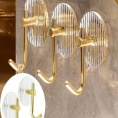 قلاب دیواری چسبی طلایی