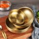 کاسه طلایی دوجداره استیل