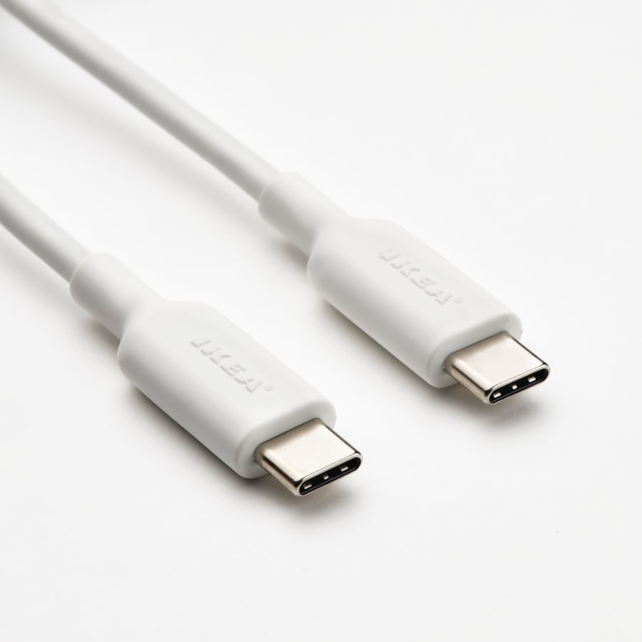 PE976517 کابل USB-C به USB-C ایکیا SITTBRUNN سفید یک متری مناسب شارژ و انتقال اطلاعات